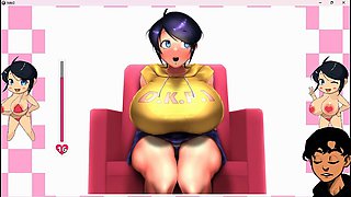 Transforming a shy girl with huge tits into a porn starlet part 1