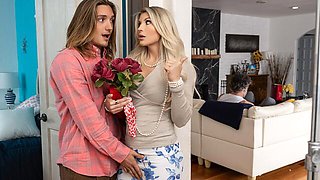 Taylor Wild opens her shaved pussy for a horny as hell Mike Mancini