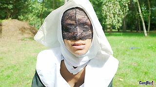 Dutch Teenie Nun Dogging Bukkake Splash - Outdoor Cum Bath