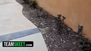 Petite black cutie Nia Nacci takes on a stiff white schlong - teamskeet