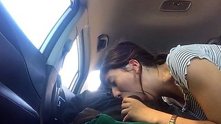 Hot interracial blowjob outdoors