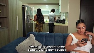 Best Friend Cuckold: Hot Colombian MILF Fucks Husband in Secret at Her House - Big Tits & Big Ass Doggy Style