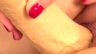 Emo Emily Uses a Large Dildo on Her Teen Pussy