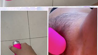 Indian Desi Girl playing hard with toy , hard vibrator play , pussy cum