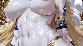 118. My White Demon in a Cloud Sexy Pose (ai Animation)