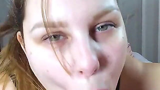 Filling My Hot Wife Mouth with My Hot Cum