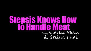 teen Scarlet Skies shares stepbro's rod with sexy bestie