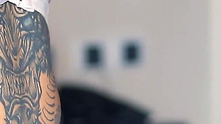 Petite Tattoed Sexy Stepsister Rides My Dick When Parents Rest