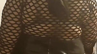 Golden Shower Fetish - Mature Domme Drenches Latex Slave