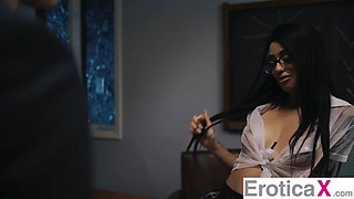 EROTICAX - Bubble Gum Brat Nina Pink Gets Bent Over  Fucked by Teachers Big Dick: Porn