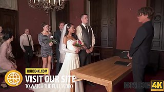 Curvy bride Taylee gets pounded in front of her fiancée