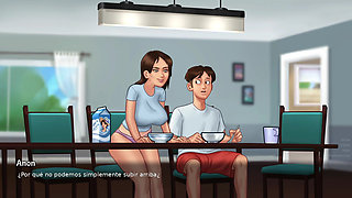 Stepmom VS Stepsister who fucks the tenant better? 2 Summertime Saga