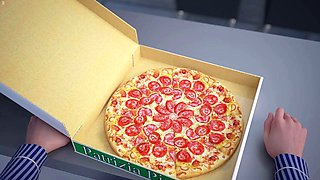 Future Money Man Surrenders To Sultry Stepsisters Poolside Pizza Tease Flaunting Massive Tits