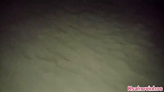 Redhead Wife Gives Blowjob on Beach Walk - Amateur Couple Outdoor Sex