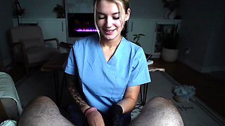 Amateur girlfriend full handjob with facial cumshot