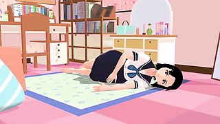 Mia Anime girl gravure in her rooms.