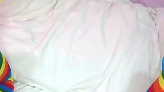 Naughty Latina Doing Oiled Footjob in Stockings