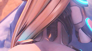 Widowmaker From Overwatch - Sniper Mission Failed Because of Big Cock - Doggystyle & Beach Jack-o Pose Big Ass Fuck 3D