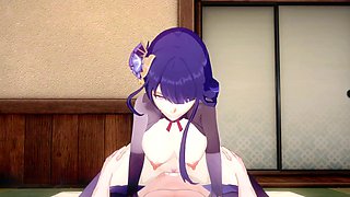 Big tits, raiden shogun, genshin