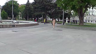 Amateur french guy public jerking