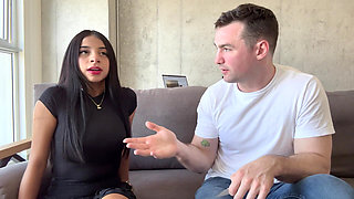 Behind the Scenes with 19 Year Old Teen with Huge Natural Tits, Dafne Michelle, and Andres Acosta