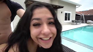Serena Santos Is a Pretty Cutie and Today We Start Outside On A Nice Day