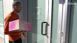 Sexy Secretary Asks Courier to Try on Gift for Her Husband.