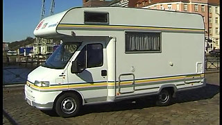 Girl in pantyhose fucks a massive cock on the ambulance to an ass cumshot