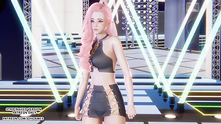 MMD TWICE - I CAN'T STOP ME Seraphine Kpop Dance League of Legends Hentai Uncensored 4K 60FPS