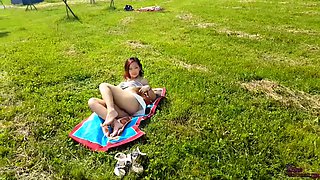 Petite amateur redheaded teen pisses and sucks cock