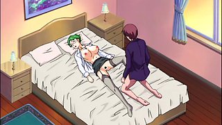 Stunning babe with large tits getting fucked by her man - Anime