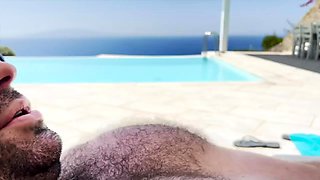 Surprise outdoors threesome with brunette fox