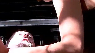 Now she's an adult and teen Mar Duran a big slut with shaved pussy and light hair fucks a big cock with her pussy