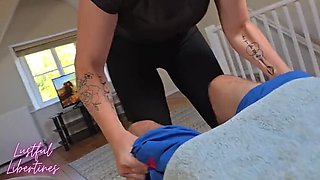 Hot MILF Massage Therapist Blows Friend's Son in Homemade Role Play