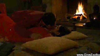 Smiling fancy woman at education dirt