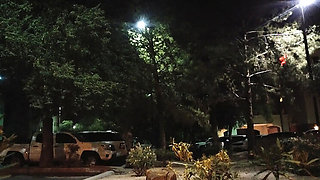 Thick BBW Wife Gives Outdoor Blowjob & Gets Doggystyle Creampie