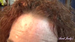 POV Blowjob with Horny Redhead Step-Aunt Ginger - Homemade Mature Taboo