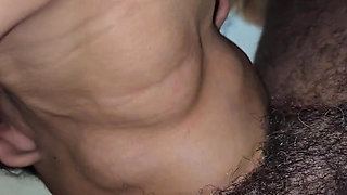 Fucking My Slave's Mouth Upside Down Non-stop Until I Cum Inside Her Stuffed Throat.