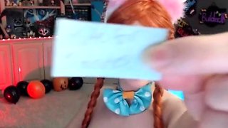 Big boobs camgirl rides her toy on webcam