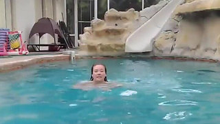 Swimming Naked in the Pool!