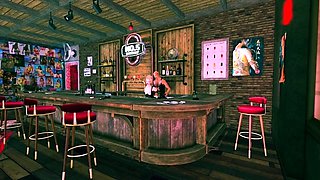 Two 3d cartoon cuties are ready for their bath