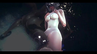 Nier Automata Hentai - 2b Sex Under the Rain - Japanese Asian Manga Anime Film Game Porn