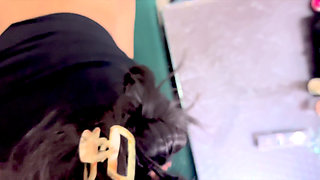 Cumming over my step sister's big tits