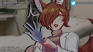 ASMR audio with nurse monster girl Sashascastle in a cozy roleplay
