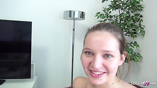 Cute Teen Mia in First Amateur Anal Sex by Huge Cock Old Guy