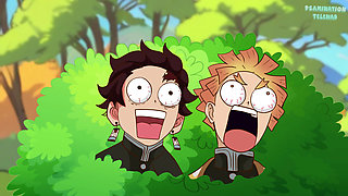 Kanroji Mitsuri in Boat and Fucked by a Plunger with a Dildo (tanjiro and Zenitsu Are Watching This) Demon Slayer Hentai Anime