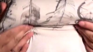 Big-Tit Tattooed Brunette MILF Orgasms on Webcam Solo